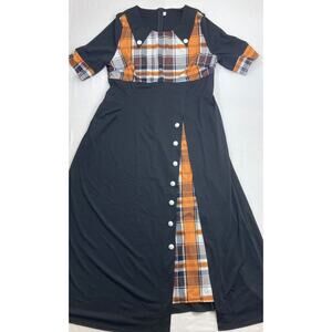 New Exclusive Everyday Dress Women's X-Large Black/Gold Short Sleeve